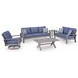 Dillon Beach Blue Performance Fabric 85" Outdoor Sofa with Cushion