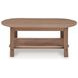 Cliffs Beach Driftwood Oval Outdoor Occasional Table Set