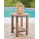 Cliffs Beach Driftwood Oval Outdoor End Table
