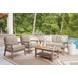 Cliffs Beach Gray Performance Fabric 54" Outdoor Loveseat with Cushion