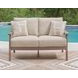 Cliffs Beach Gray Performance Fabric 54" Outdoor Loveseat with Cushion