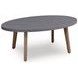 Francis Beach Natural and Gray Oval Outdoor Occasional Table Set