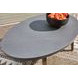 Francis Beach Natural and Gray Oval Outdoor Coffee Table