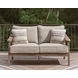 Francis Beach Gray Performance Fabric 62" Outdoor Loveseat with Cushion