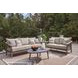 Francis Beach Gray Performance Fabric 62" Outdoor Loveseat with Cushion