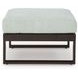 Beachloft Gray Performance Fabric Upholstered Outdoor Square Ottoman