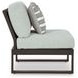 Beachloft Gray Performance Fabric 4 Piece Modular Outdoor Sectional with Pillows