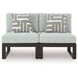 Beachloft Gray Performance Fabric 4 Piece Modular Outdoor Sectional with Pillows