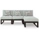 Beachloft Gray Performance Fabric 4 Piece Modular Outdoor Sectional with Pillows