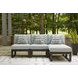 Beachloft Gray Performance Fabric 4 Piece Modular Outdoor Sectional with Pillows