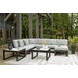 Beachloft Gray Performance Fabric 7 Piece Modular Outdoor Sectional with Pillows
