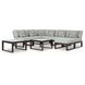 Beachloft Gray Performance Fabric 7 Piece Modular Outdoor Sectional with Pillows