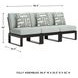 Beachloft Gray Outdoor 3 Piece Performance Fabric Modular Armless Sofa