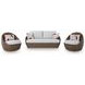 Cardiff Beach Beige Performance Fabric 3 Piece Outdoor Conversation Set