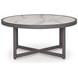 North Island Gray Round Outdoor Sintered Stone Top Coffee Table