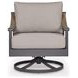North Island Gray Performance Fabric Outdoor Swivel Rocker Lounge Chair with Cushion
