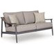 North Island Gray Performance Fabric 60" Outdoor Loveseat with Cushion