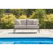 North Island Gray Performance Fabric 60" Outdoor Loveseat with Cushion