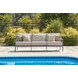 North Island Gray Performance Fabric 88" Outdoor Sofa with Cushion