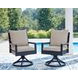 Mabry Shores Driftwood Performance Fabric Outdoor Swivel Chair with Cushion Set of 2