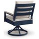 Mabry Shores Navy Blue and Driftwood 88" Rectangular Outdoor Dining Room Set