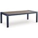 Mabry Shores Navy Blue and Driftwood 88" Rectangular Outdoor Dining Room Set