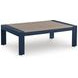 Mabry Shores Navy Blue and Driftwood Rectangular Outdoor Occasional Table Set