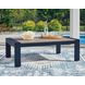 Mabry Shores Navy Blue and Driftwood Rectangular Outdoor Occasional Table Set