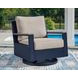 Mabry Shores Driftwood Performance Fabric Outdoor Swivel Glider Lounge Chair with Cushion