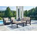 Mabry Shores Driftwood Performance Fabric Outdoor Swivel Glider Lounge Chair with Cushion