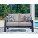 Mabry Shores Driftwood Performance Fabric 58" Outdoor Loveseat with Cushion