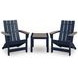 Mabry Shores Navy Blue and Driftwood Outdoor Adirondack Chair