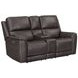 Easton Steamboat Brown Leather 76" Zero Gravity Power Reclining Loveseat with Console and USB Charging