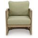 Moondance Green Performance Fabric Outdoor Upholstered Lounge Chair Set of 2