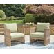 Moondance Green Performance Fabric Outdoor Upholstered Lounge Chair Set of 2