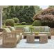 Moondance Beige and Green Performance Fabric Outdoor 76" Sofa