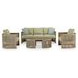 Moondance Beige and Green Performance Fabric Outdoor 76" Sofa