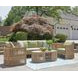 Moondance Beige and Green Performance Fabric Outdoor 76" Sofa
