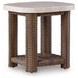 Angel Island Beige and Brown Square Outdoor End Table
