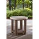 Angel Island Beige and Brown Square Outdoor End Table
