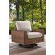 Angel Island Gray Performance Fabric Outdoor Rocker Lounge Chair with Cushion