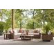 Angel Island Beige Performance Fabric 4 Piece Outdoor Modular Sectional with Pillows