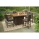 Paradise Trail Medium Brown 5 Piece Outdoor Dining Set