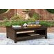 Drakes Beach Dark Brown Rectangular Outdoor Occasional Table Set