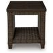 Drakes Beach Dark Brown Square Outdoor End Table