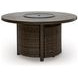Drakes Beach Dark Brown 48" Round Outdoor Fire Pit Table