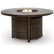 Drakes Beach Dark Brown 48" Round Outdoor Fire Pit Table