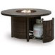 Drakes Beach Dark Brown 48" Round Outdoor Fire Pit Table