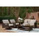 Drakes Beach Beige Performance Fabric 59" Outdoor Loveseat with Cushion