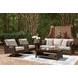 Drakes Beach Beige Performance Fabric 85" Outdoor Sofa with Cushion